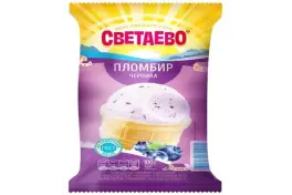 Мороженое черника в стаканчике